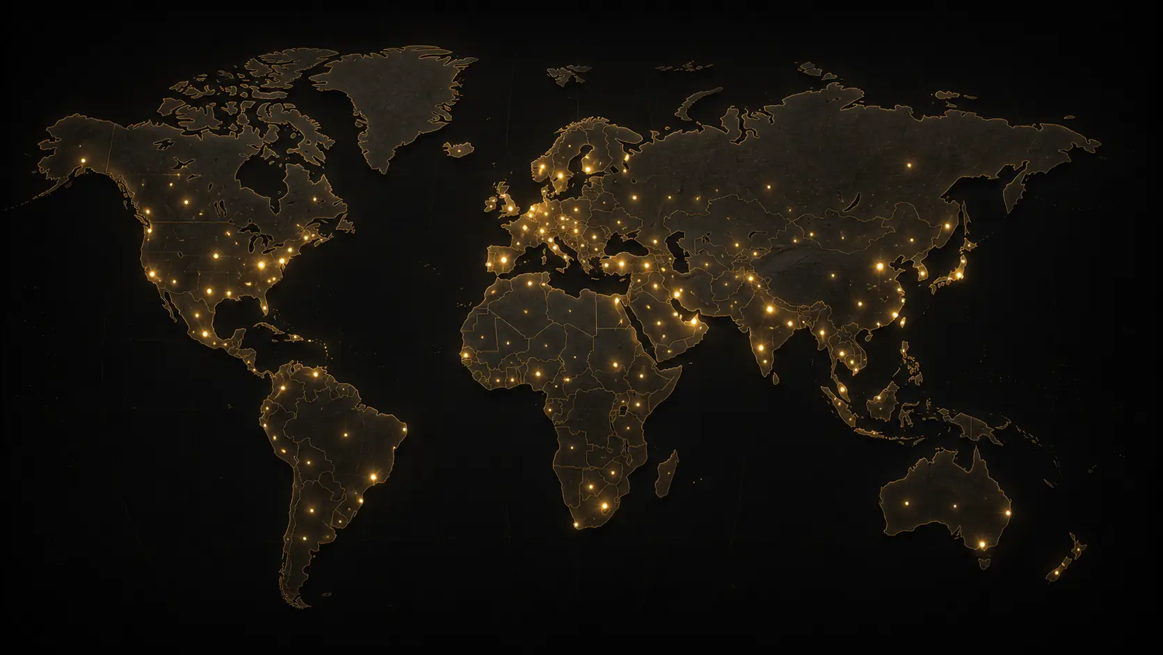 World map with partner regions across the Americas, Europe, Africa, Asia, Australia, and New Zealand
